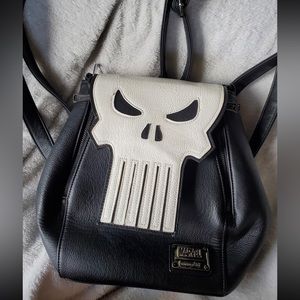 Punisher loungefly leather backpack
